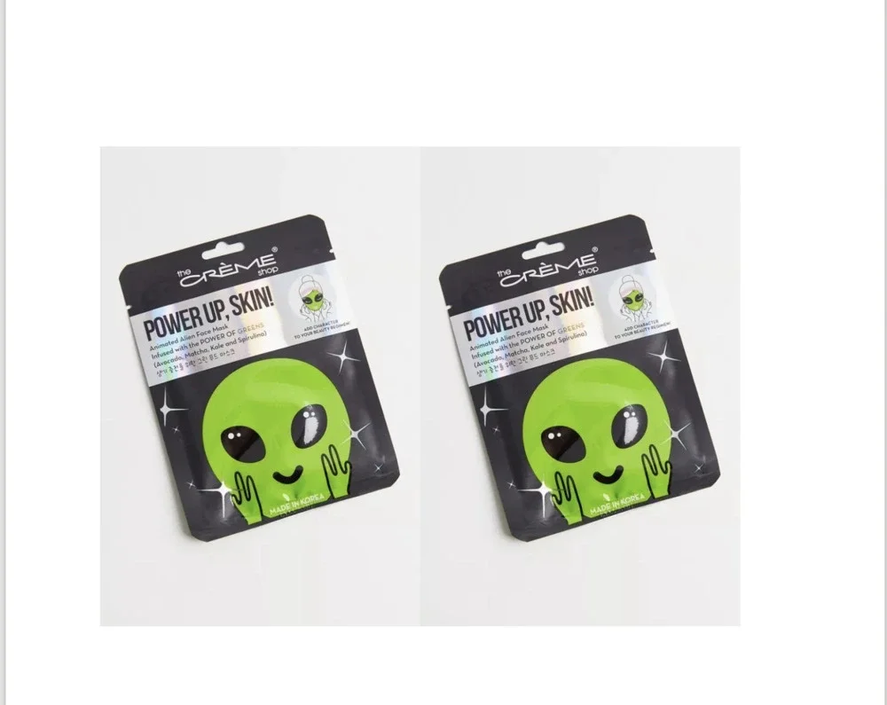 BOGO BUNDLE! The Creme Shop Power Up, Skin! Animated Alien Face Masks